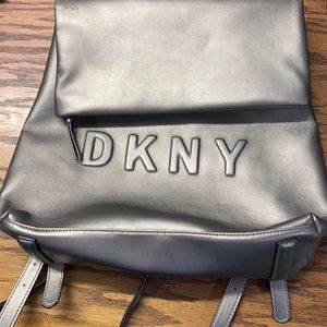 Silver DKNY bag/back pack
